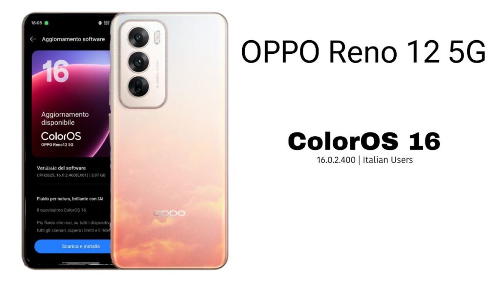 OPPO Reno 12 5G ColorOS 16 update